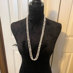 Freshwater Elegant White Beaded Pearl Necklace